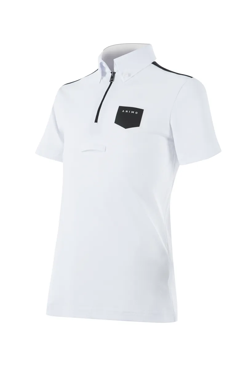 Animo Ancora Junior Boys Short Sleeve Competition Shirt White
